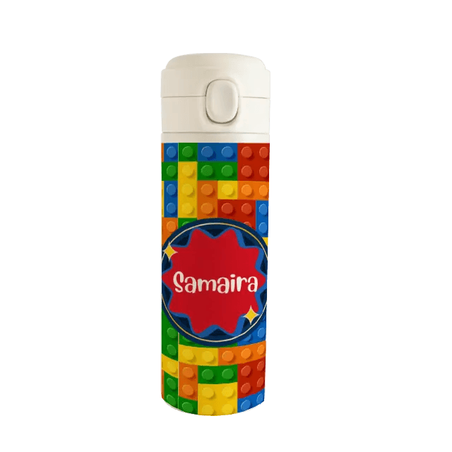 Personalised Water Bottle - Lego Fun Flow Chatterbox Labels