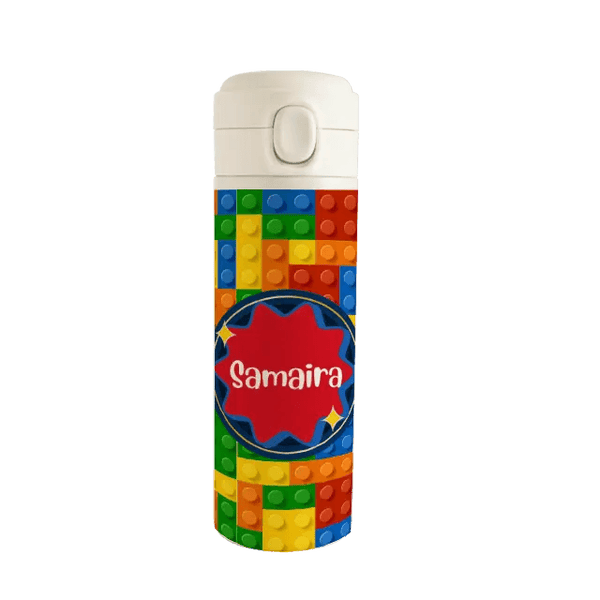 Personalised Water Bottle - Lego Fun Flow Chatterbox Labels