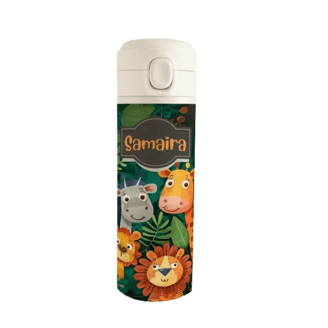 Personalised Water Bottle - Safari Sipper Chatterbox Labels