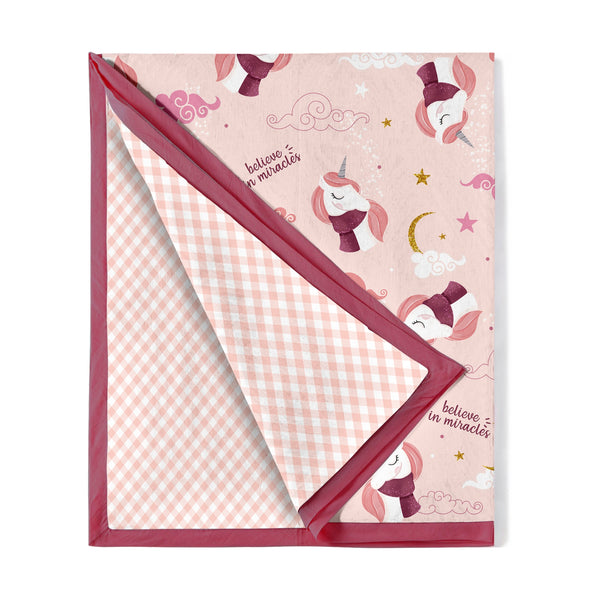 Perosnalised Cotton Blankets for Kids - Dreamy Unicorns Design