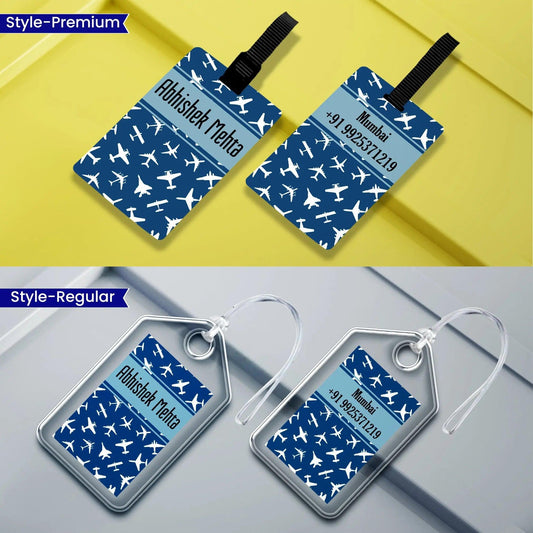 Personalized Luggage Tags - Skyline Design - Chatterbox Labels - Luggage Tags