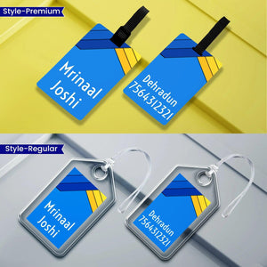 Personalized Luggage Tags - Sunshine Voyager Design - Set of 5 Chatterbox Labels