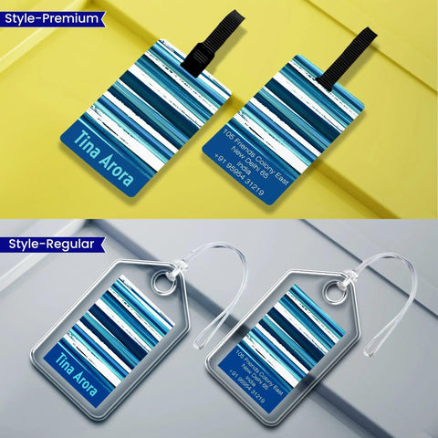 Personalized Luggage Tags Watercolour Design - Set of 5 Chatterbox Labels