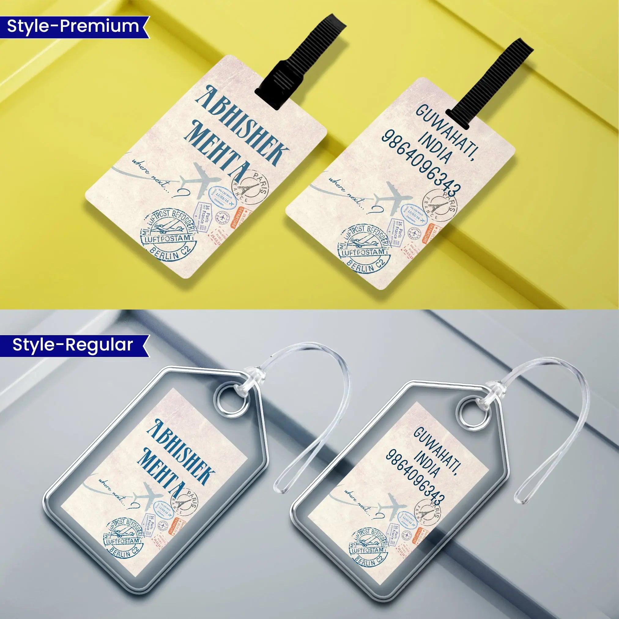 Personalized Luggage Tags Where Next Design