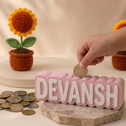 Personalised 3D Printed Piggy Bank with Name - Chatterbox Labels-3D Printed Gifts