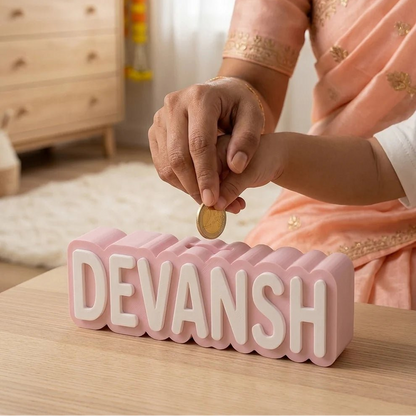 Personalised 3D Printed Piggy Bank with Name - Chatterbox Labels-3D Printed Gifts