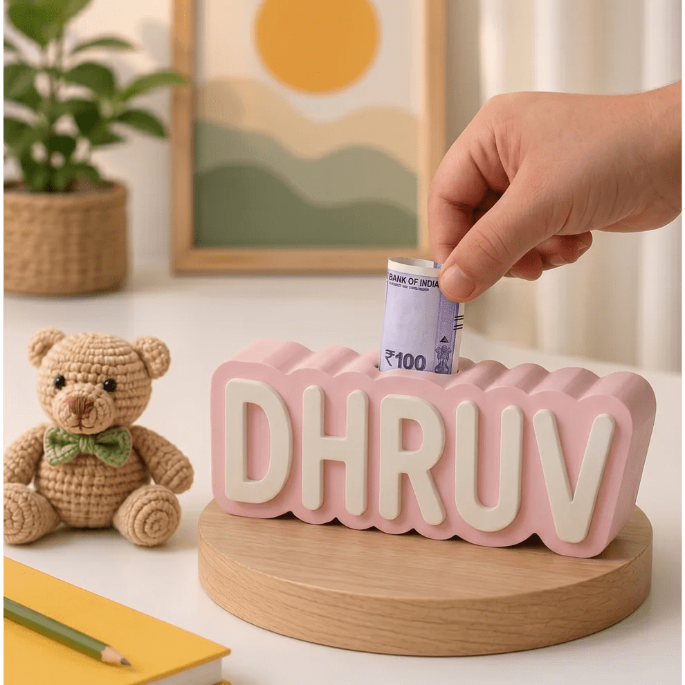 Personalised 3D Printed Piggy Bank with Name - Chatterbox Labels-3D Printed Gifts
