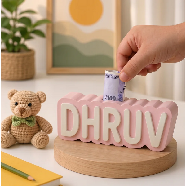 Personalised 3D Printed Piggy Bank with Name