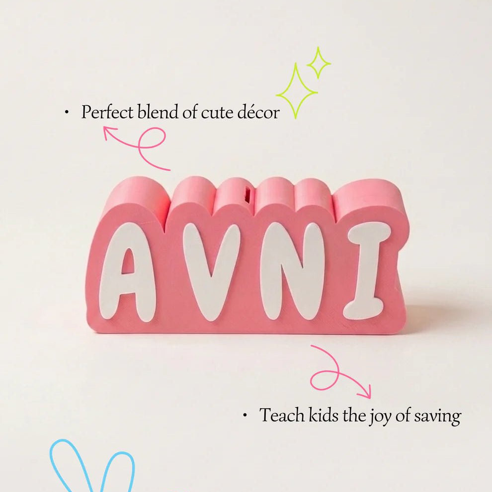 Personalised 3D Printed Piggy Bank with Name - Chatterbox Labels-3D Printed Gifts