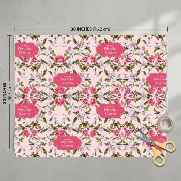 Custom Gift Wrapping Paper - Pink Riviere Design - Chatterbox Labels - Wrapping Paper