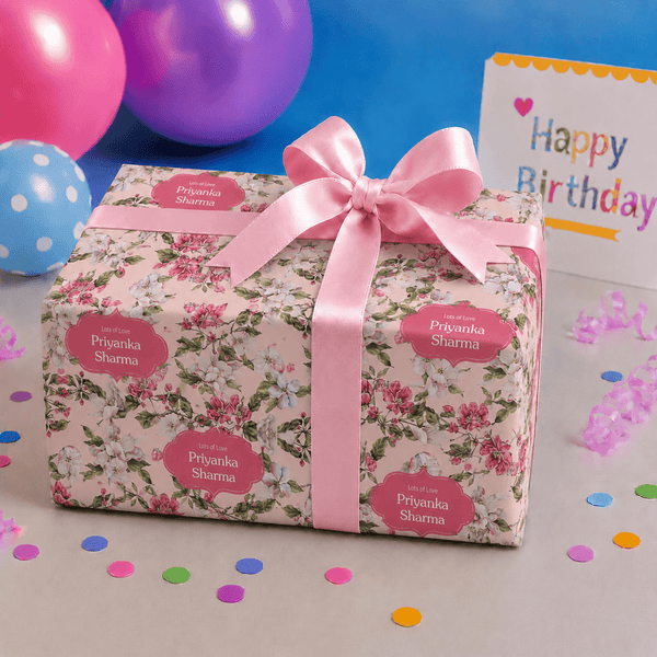 Custom Gift Wrapping Paper - Pink Riviere Design - Chatterbox Labels - Wrapping Paper