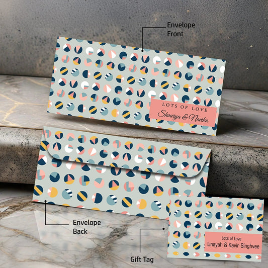 Personalised Money Envelopes - Polka Theme - Set of 20 - Chatterbox Labels - Envelopes