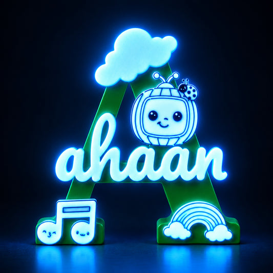 Pop Culture Theme Personalised Name Stand Glow In The Dark