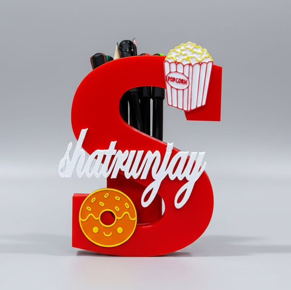 Personalised Name Stand & Pen Holder Movie Theme