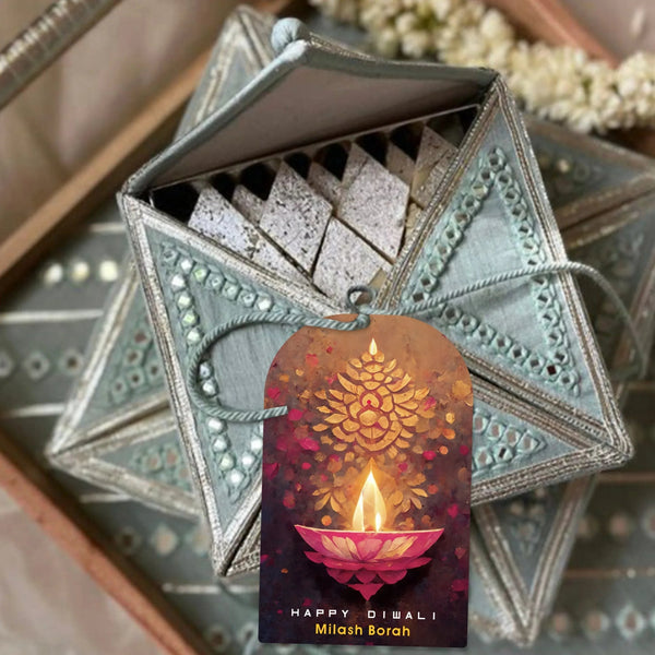 Happy Diwali Gift Tags/Gift Labels - Die - Cut Shape - Prakash Deep Design - Chatterbox Labels - Gift Tags