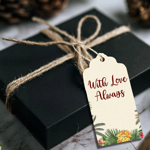 Premium Personalised Gift Tags - Golden Blossom - Set of 15 Chatterbox Labels