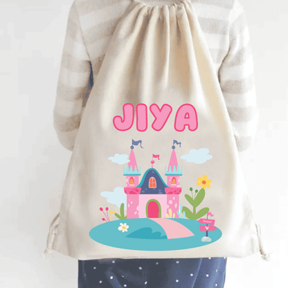 Custom Drawstring Bag - Princess Palace - Chatterbox Labels - Drawstring Bag