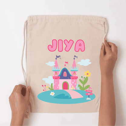 Custom Drawstring Bag - Princess Palace - Chatterbox Labels - Drawstring Bag