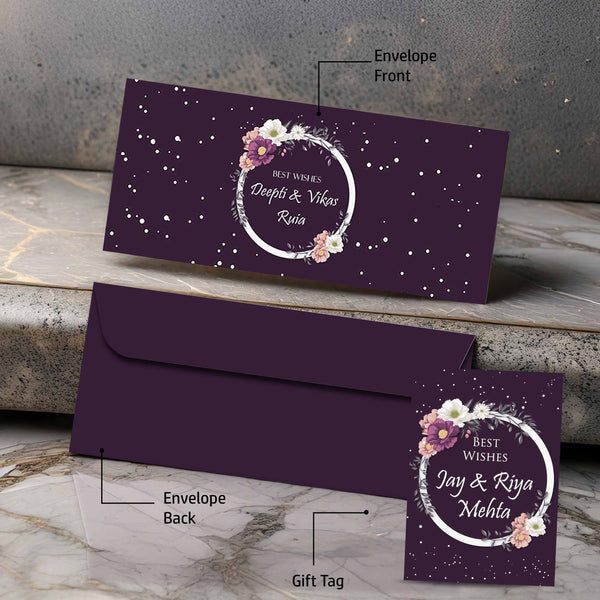 Personalised Money Envelopes - Purple Reef - Set of 20