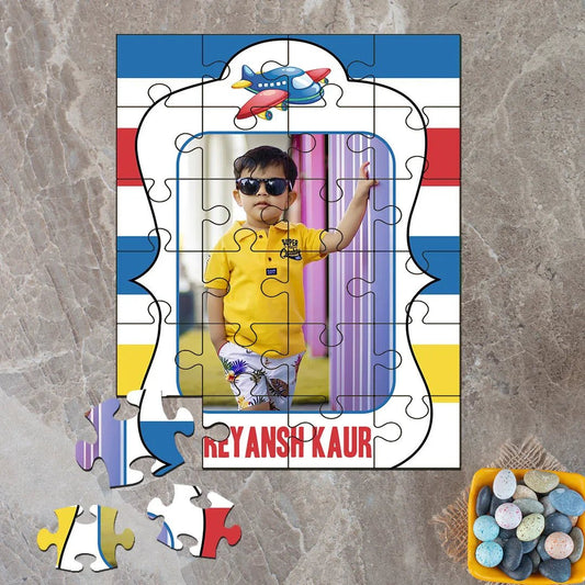 Custom Acrylic Photo Puzzle - Aeroplane Theme - Chatterbox Labels - Puzzle