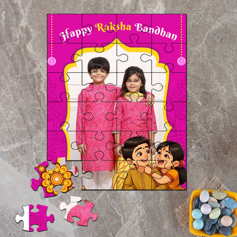 Custom Acrylic Photo Puzzle - Rakhi Theme