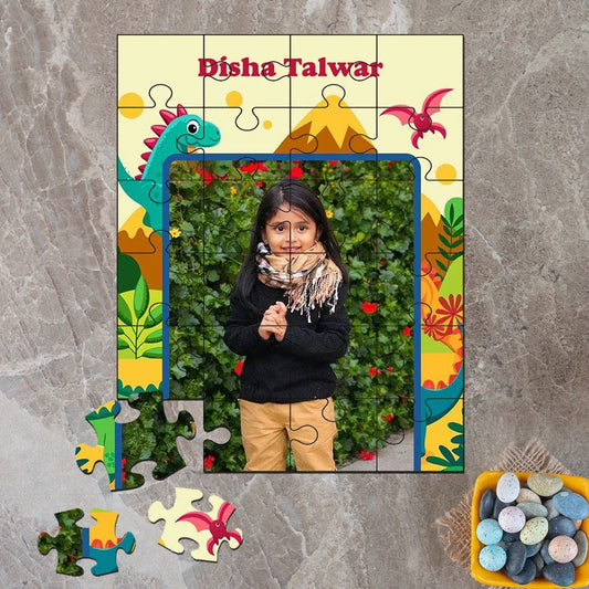 Custom Acrylic Photo Puzzle - Dino Theme - Chatterbox Labels - Puzzle