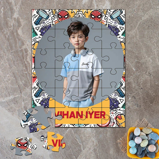 Custom Acrylic Photo Puzzle - Superhero Theme - Chatterbox Labels - Puzzle