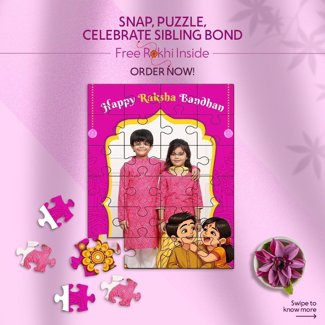 Custom Acrylic Photo Puzzle - Rakhi Theme