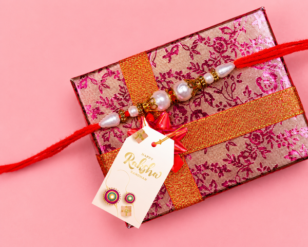 Custom Happy Rakhi Gift Tags- Golden Bond Design