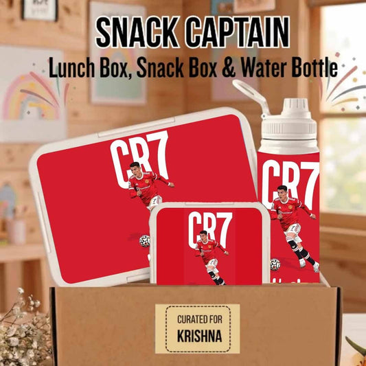Snack Captain - Personalised Lunch Box, Snack Box & Water Bottle - Chatterbox Labels-