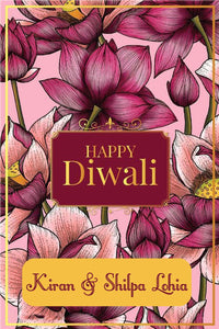 Happy Diwali Gift Tags - Red Lotus - Set of 10 Chatterbox Labels