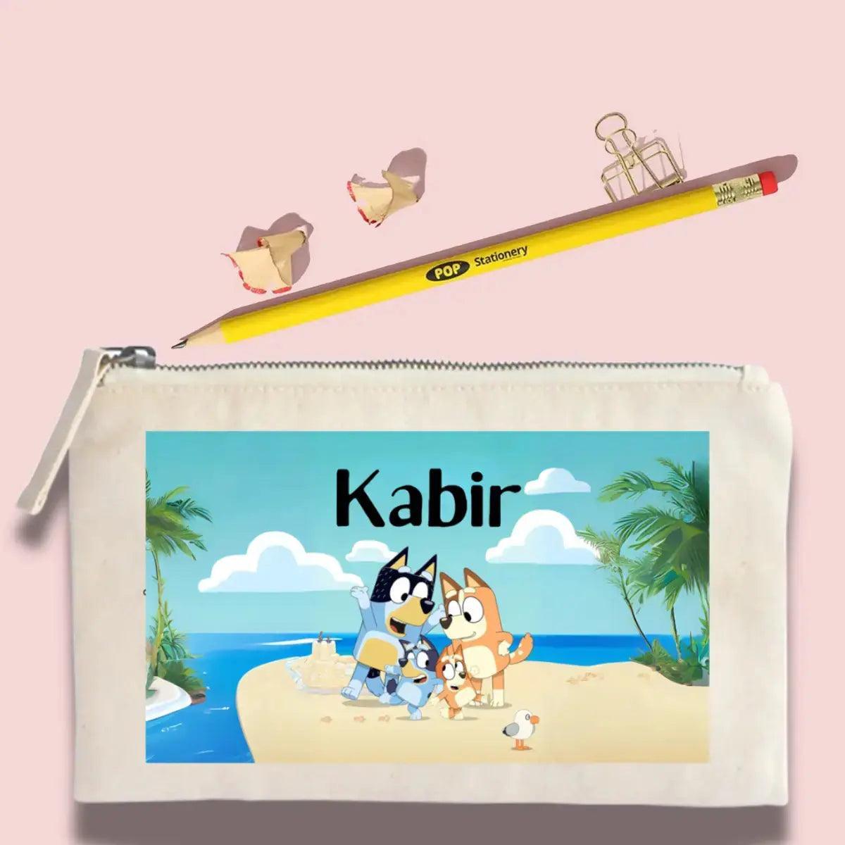 Return Gift - Personalised Pouch and Pencil - Chatterbox Labels - Pouch