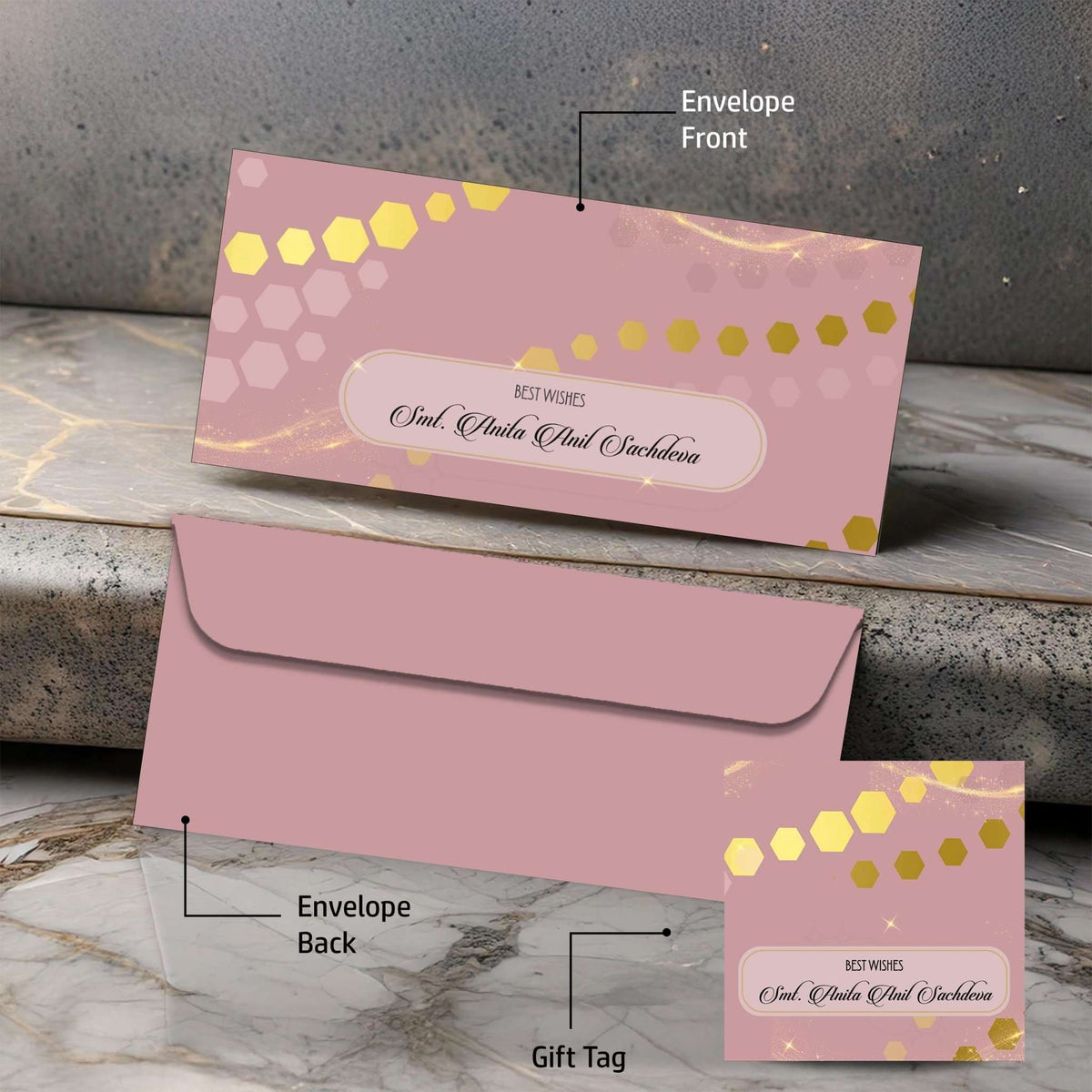 Personalised Money Envelopes - Rose Celebration - Chatterbox Labels-Envelopes