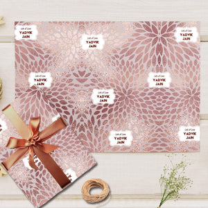 Custom Gift Wrapping Paper - Rose Whisper Design