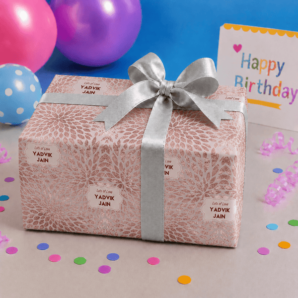Custom Gift Wrapping Paper - Rose Whisper Design - Chatterbox Labels - Wrapping Paper