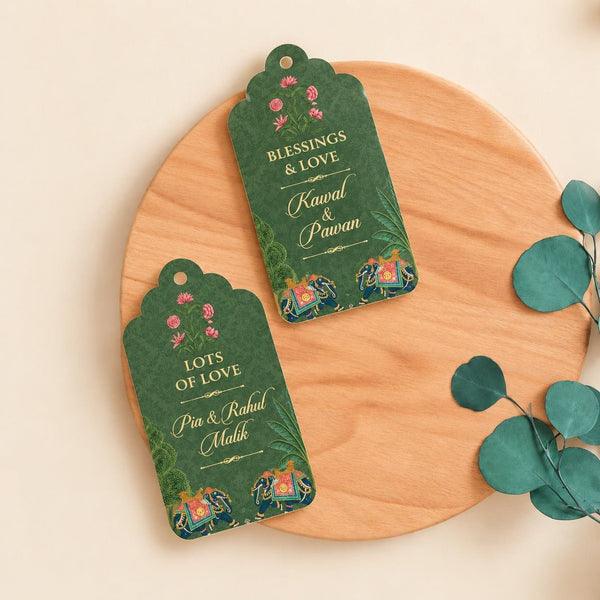 Luxe Personalised Gift Tags - Royal Elephant - Chatterbox Labels-Gift Tags