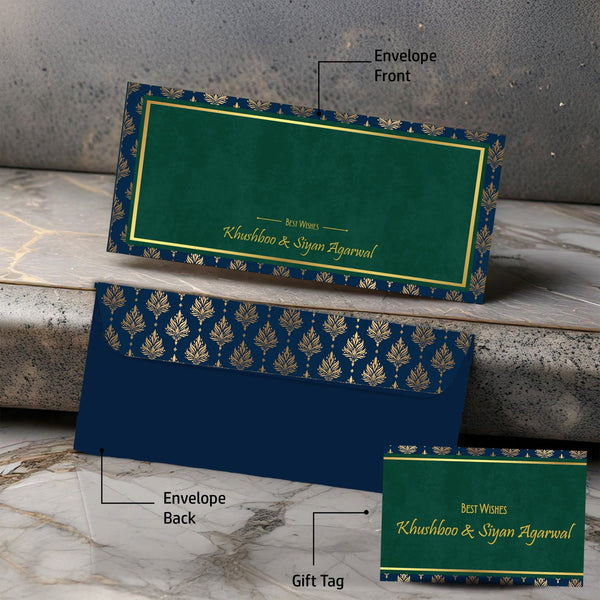 Personalised Money Envelopes - Royal Lotus Design - Chatterbox Labels - Envelopes