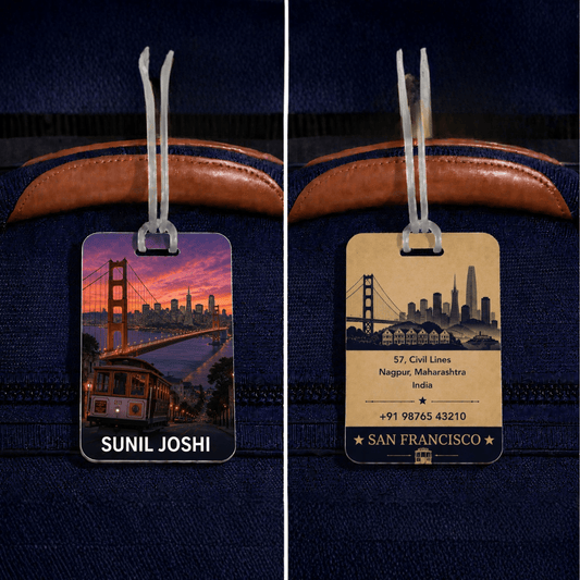 Personalised Luggage Tags - San Fancisco - Chatterbox Labels - Luggage Tags
