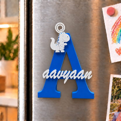 Dinosaur Theme 3D Printed Magnetic Name Sign
