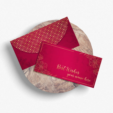 Luxe Money Envelopes -Royal Crimson- Set of 20