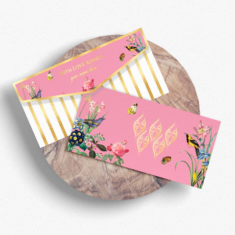 Luxe Money Envelopes -Birdsong Blossoms- Set of 20