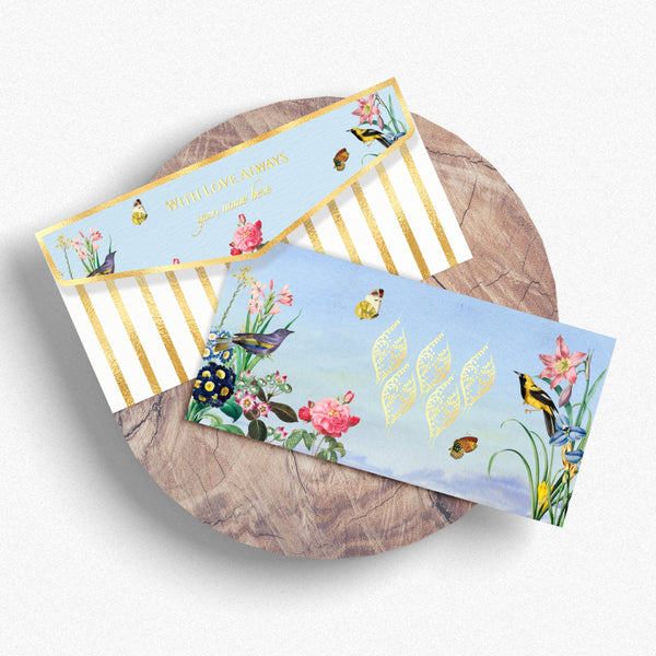 Luxe Money Envelopes -Birdsong Blossoms- Set of 20