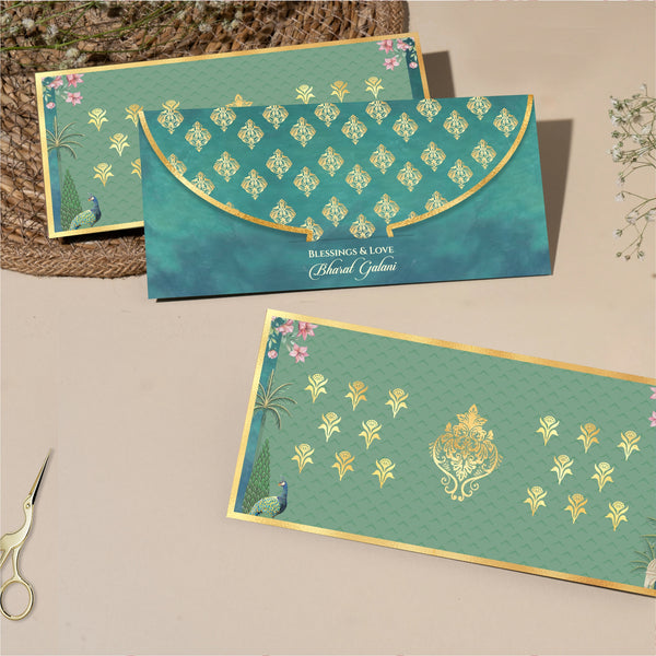 Luxe Gold Foil Money Envelopes - Emerald Royale - Chatterbox Labels - Luxe Envelopes