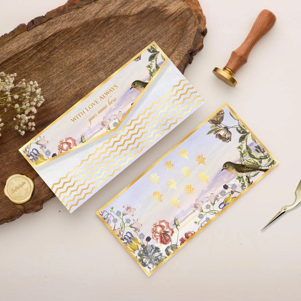 Luxe Money Envelopes -Birdsong Blossoms- Set of 20