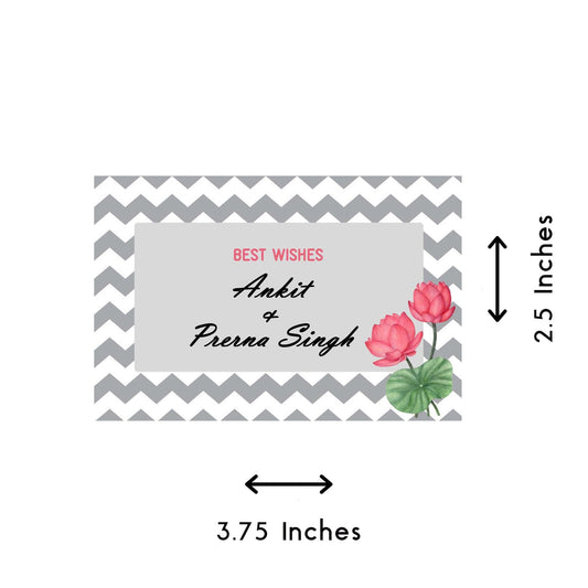 Gift tags / Gift Stickers - Chevron Silver - Chatterbox Labels - Gift Tags