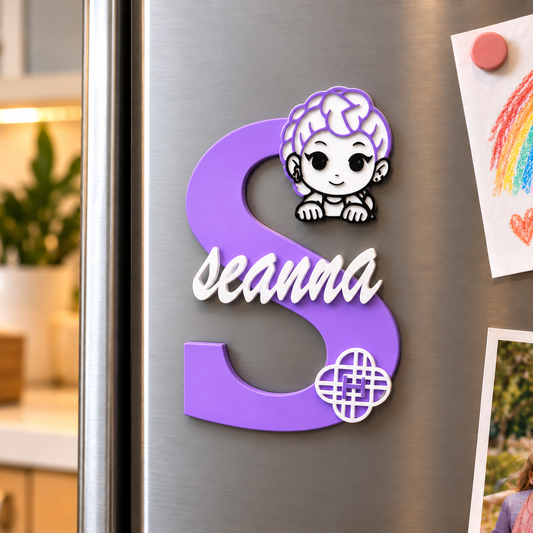 K-Pop Girl Band 3D Printed Magnetic Name Sign