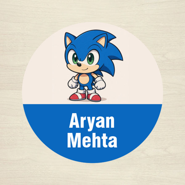 Personalised Waterproof Round Labels & Stickers for Kids - CARTOON CHARACTERS - Chatterbox Labels - Design Labels & Stickers