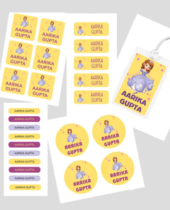 Assorted Waterproof Labels - Princess Sophia Design Chatterbox Labels