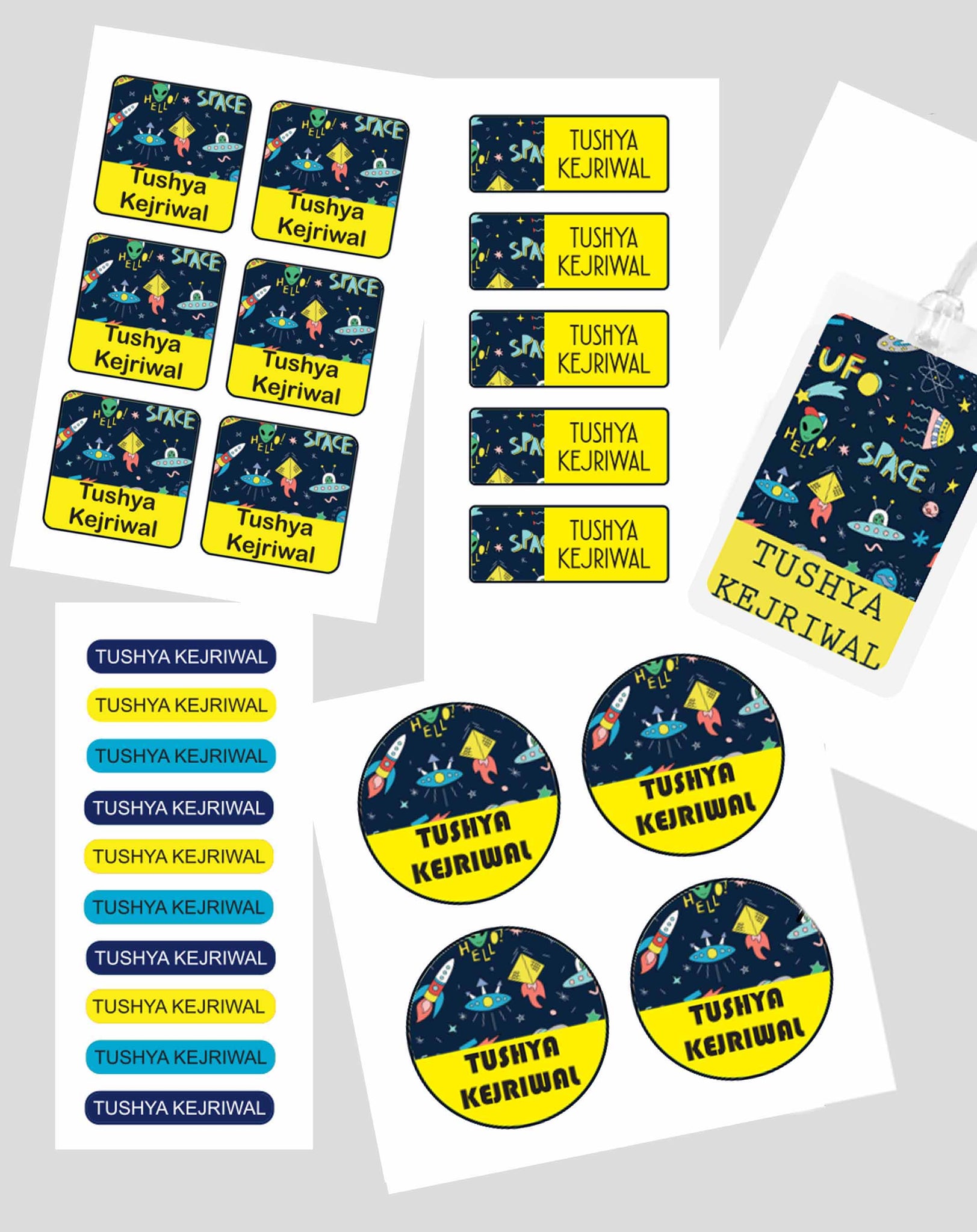 Assorted Waterproof Labels - Space Theme Chatterbox Labels