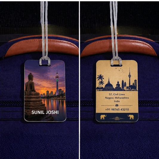 Personalised Luggage Tags - Sri Lanka Design - Chatterbox Labels - Luggage Tags